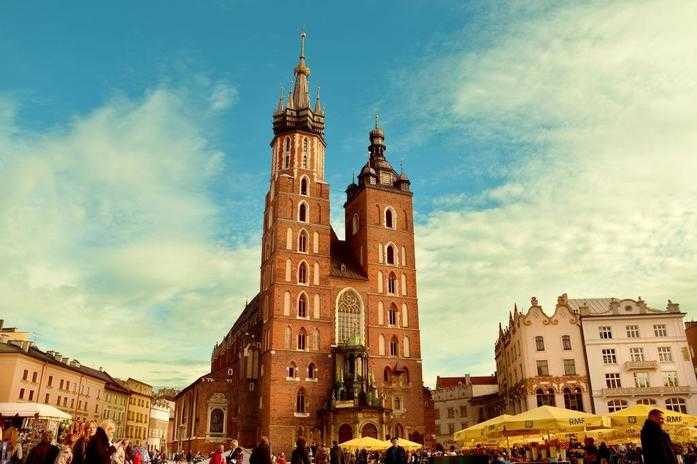 Saint Mary Church on Krakow's Old Town